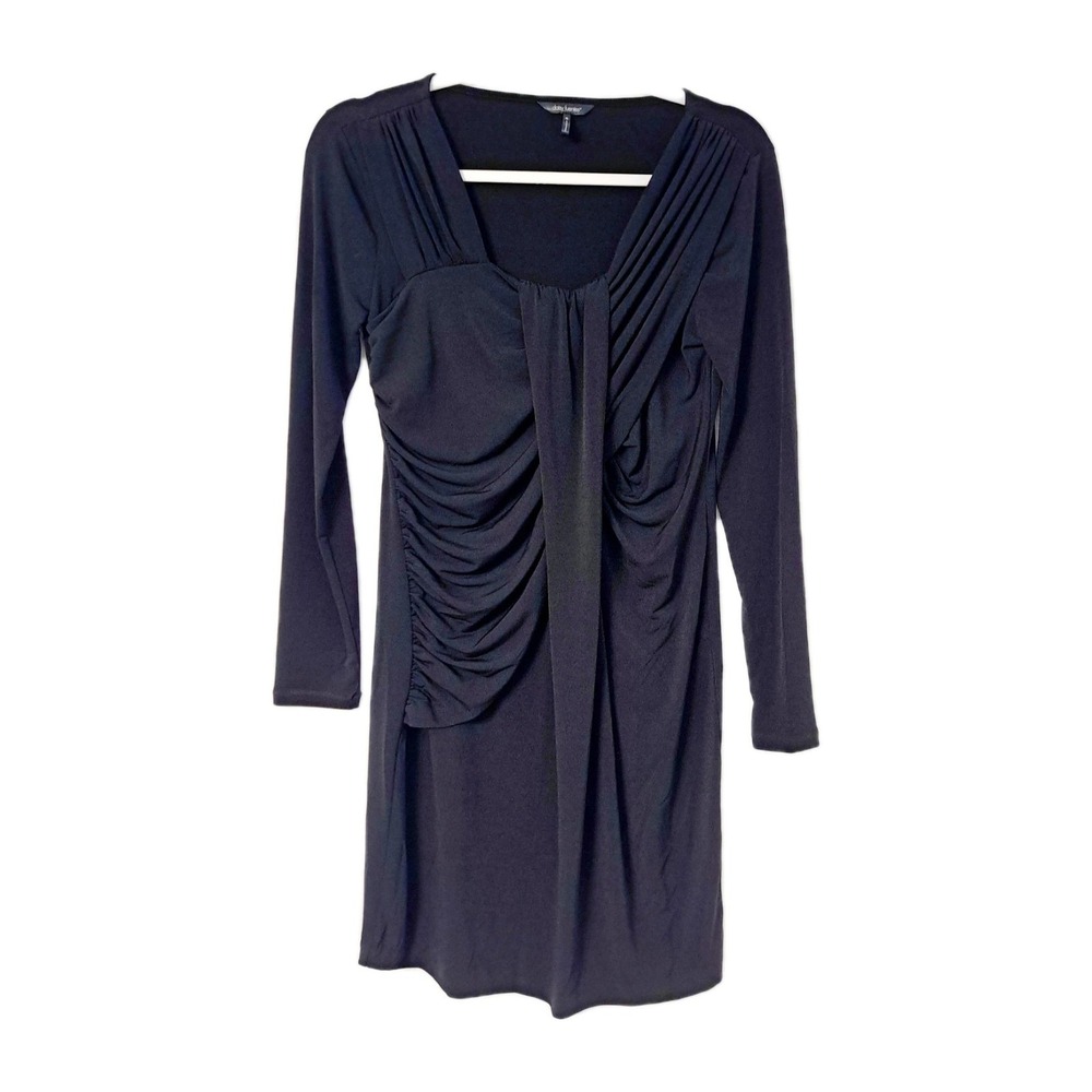 Daisy Fuentes Womens Sz Small Black Dress Long Sleeve Stretch Knit NWT